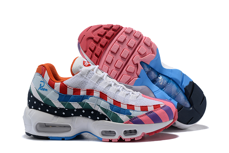 2018 Women Nike Air Max 95 White Colorful Shoes